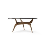 Brdr. Krüger TRIIIO coffee table, 90 cm, fumed oak - bronze glass, extra image