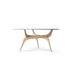 Brdr. Krüger TRIIIO coffee table, 90 cm, oiled oak - clear glass, extra image