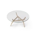 Brdr. Krüger TRIIIO coffee table, 90 cm, oiled oak - clear glass, extra image