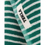 Tekla Bath towel, teal green stripes