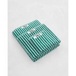 Tekla Bath sheet, teal green stripes