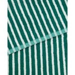 Tekla Hand towel, teal green stripes