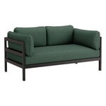 TIPTOE Easy 2-seater sofa, graphite black - forest green
