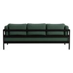 TIPTOE Easy 3-seater sofa, graphite black - forest green