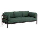 TIPTOE Easy 3-istuttava sohva, musta - metsänvihreä