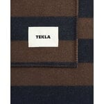 Tekla Lampaanvillahuopa, 130 x 180 cm, walnut - dusk blue stripes, näkymä 2