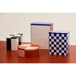 HAY Tin container, XL, off-white - blue - red