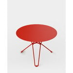 Massproductions Tavolino Tio, 60 cm, basso, rosso puro