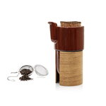 Tonfisk Design Warm teapot 6 dl, brown - oak, cork lid