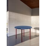 HAY Table Two-Colour, 120 cm, rouge marron - bleu