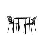 valerie_objects Aligned dining table, 70 x 70 cm, black