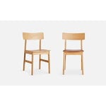 Woud Pause dining chair 2.0, oiled oak - cognac leather