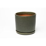 Vaidava Ceramics Moss Blumentopf mit Untersetzer, XL, Moosgrün