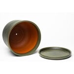 Vaidava Ceramics Moss kukkaruukku ja lautanen, XL, sammaleenvihreä