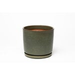 Vaidava Ceramics Vaso con sottovaso Moss, L, verde muschio