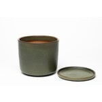Vaidava Ceramics Moss Blumentopf mit Untersetzer, L, Moosgrün