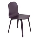 Muuto Visu, stol, träunderrede, mörk plommon, extrabild