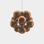 Tom Dixon Whirl Burst Chandelier riippuvalaisin, LED, kupari, näkymä 2