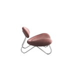 Woud Meadow lounge chair, borstat stål - Vidar 633 dusty rose, extrabild