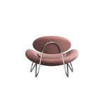 Woud Meadow lounge chair, borstat stål - Vidar 633 dusty rose, extrabild