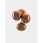 Tom Dixon Whirl Chandelier Mini riippuvalaisin, LED, kupari, näkymä 2