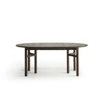 Wooden Table extensible SJL, 120-180 cm, hêtre fumé