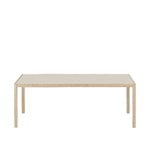 Muuto Workshop Tisch, 200 x 92 cm, Eiche – warmgraues Linoleum