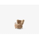 &Tradition Fauteuil lounge Wulff et pouf, peau de mouton Honey 50 mm - chêne