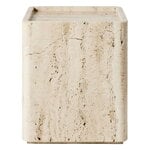 GUBI Pietra side table, 33 x 33 x 40 cm, neutral white travertine, extra image