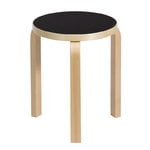 Artek Aalto stool 60, black linoleum