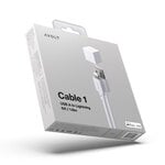 Avolt Cable 1 USB charging cable, Gotland grey