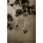 ferm LIVING Flora christmas glass ornaments, large, 4 pcs, purple
