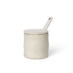 Ferm Living Flow jam jar with spoon, off - white speckle
