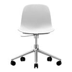 Normann Copenhagen Form Swivel tuoli, valkoinen - alumiini