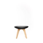 Tom Dixon Slab Ottoman, lackierte Eiche - schwarzes Leder, extrabild
