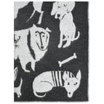 Lapuan Kankurit Koirapuisto blanket, 130 x 180 cm, black - white, extra image