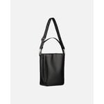 Marimekko Gratha Tote shoulder bag, black leather, view 4