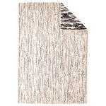 Nanimarquina Tapis Doblecara 1, noir - blanc cassé