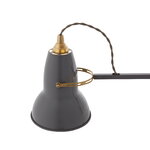 Anglepoise Original 1227 Brass desk lamp, elephant grey