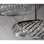 Tom Dixon Spring LED-Pendelleuchte, mittelgroß, Silber