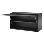 String Furniture String cabinet with flip door, 78 x 30 cm, black stained ash