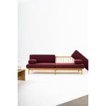 TAKT T19 Spoke Sofa with armrests, oak - dark red Kvadrat Autumn 0681, extra image
