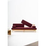 TAKT T19 Spoke Sofa with armrests, oak - dark red Kvadrat Autumn 0681, extra image