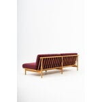TAKT T19 Spoke Sofa with armrests, oak - dark red Kvadrat Autumn 0681, extra image