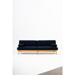 TAKT T19 Spoke Sofa with armrests, oak - dark blue Kvadrat Autumn 0791, extra image