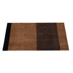 Tica Copenhagen Stripes horizontal rug, 40 x 60 cm, cognac - d.brown - black