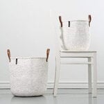 Mifuko Kiondo basket with handles M, white