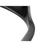Vipp 452 Swivel tuoli, musta - musta nahka, pyörät, näkymä 4