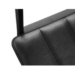 Vipp 452 Swivel tuoli, musta - musta nahka, pyörät, näkymä 8