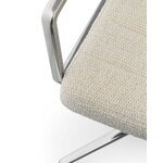 Vipp 452 Swivel tuoli, kiillotettu runko - Wavy luonnonvalk.-vaal.harmaa, pyörät, näkymä 3